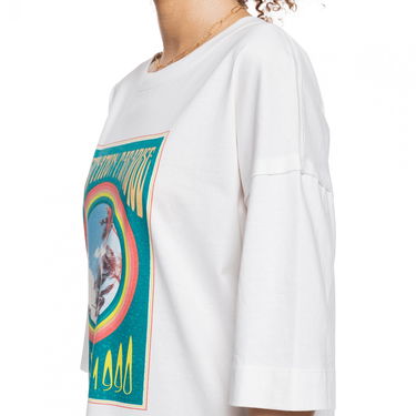 Тениска Roxy Women's White Graphic T-Shirt Dress Бяло | ERJZT05274-WBK0, 3