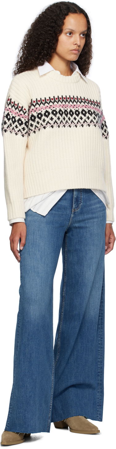Пуловер rag & bone rag & bone Leigh Fair Isle Sweater Бяло | WAS24F015EC15, 3