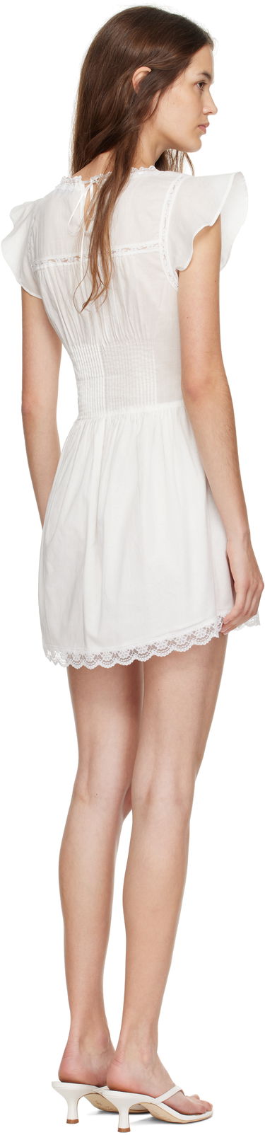 Pокля GUIZIO Guizio Lille Pintuck Minidress Бяло | P25423W136, 2