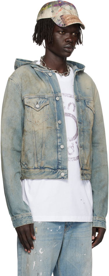 Яке Acne Studios Acne Studios Hooded Denim Jacket Синьо | C90199-, 4