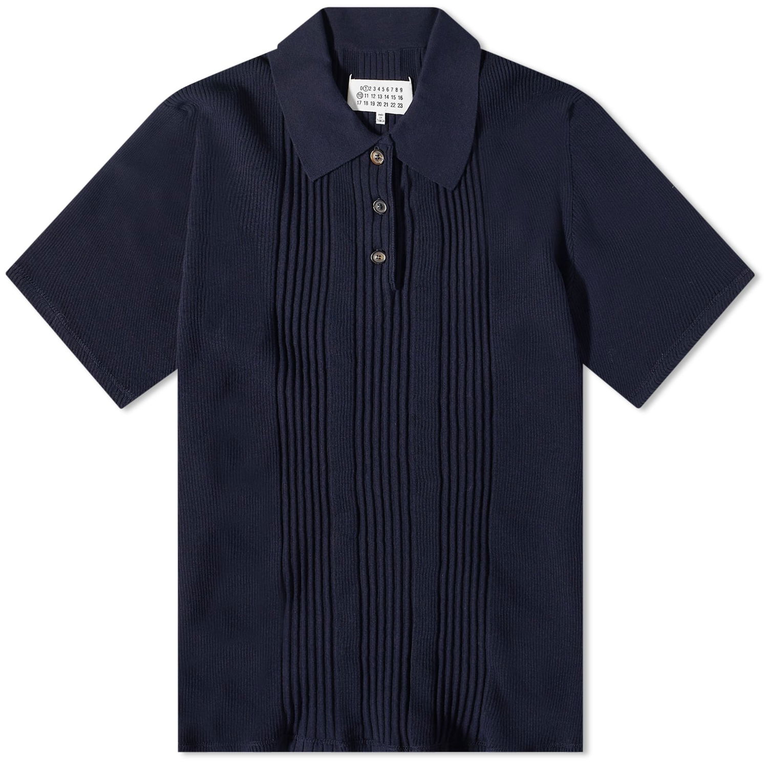 Поло тениска Maison Margiela Knitted Polo Shirt Тъмно синьо | S50GL0047-S18209-511, 0
