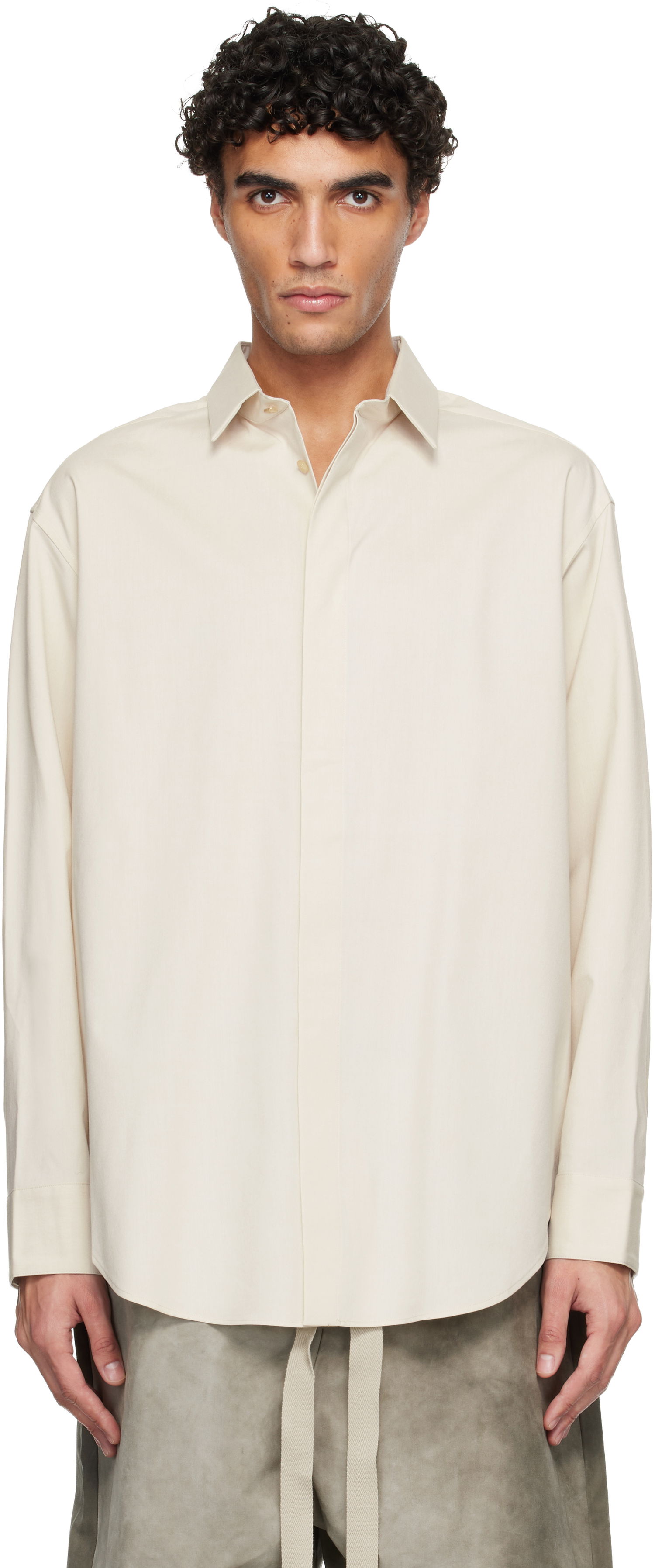 Риза Fear of God Cotton Wool Oxford Classic Shirt Бежово | FG25FW60-606OXF-120, 0