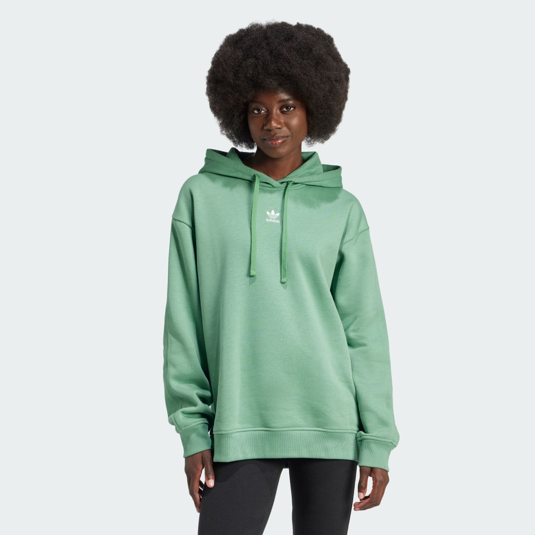 Суитчър adidas Performance Loose Fleece Hoodie Зелено | IY9620, 0