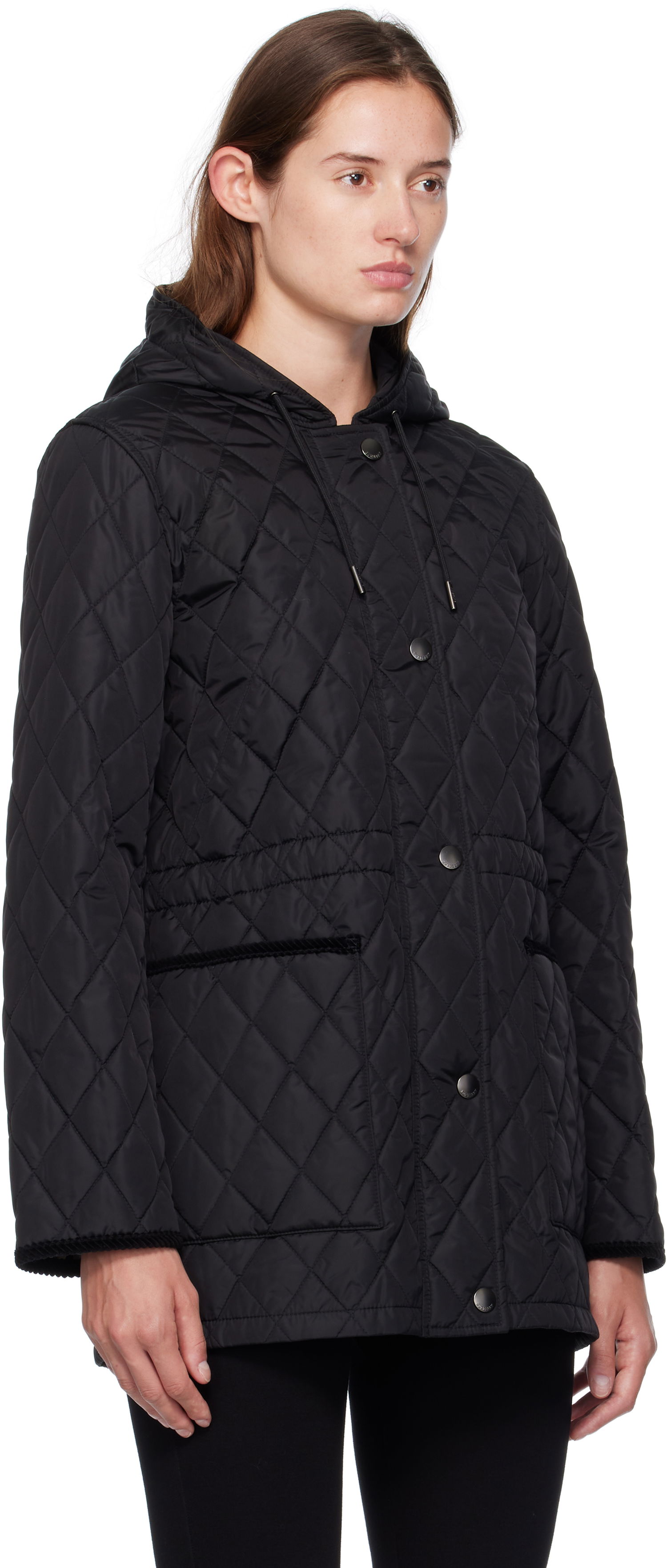Палта Burberry Burberry Quilted Nylon Hooded Coat Черно | 8113825, 1