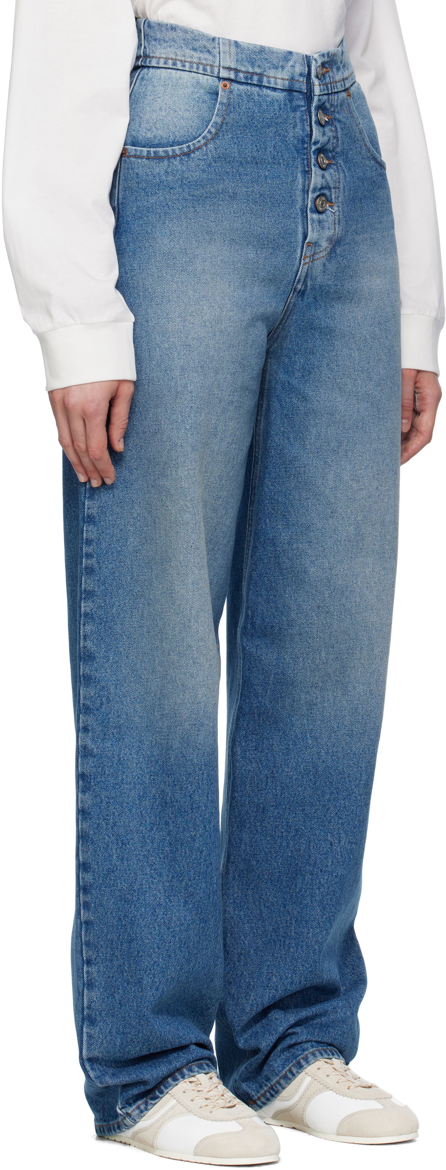 Дънки Maison Margiela MM6 Maison Margiela Straight-Leg Jeans Синьо | S52LA0241 M30018, 1
