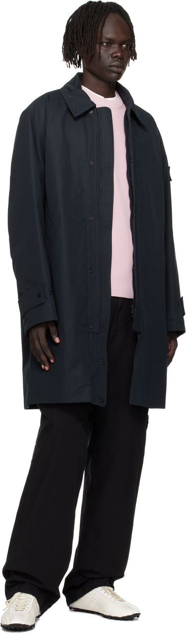 Палта Stone Island Weatherproof Cotton Canvas Long Coat Тъмно синьо | K2S15 7100018 S00F1, 4