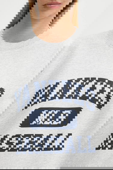 Суитчър Sporty & Rich Yankees MLB Baseball Ivy Crewneck Sweatshirt Сиво | ST071623660GY03, 7