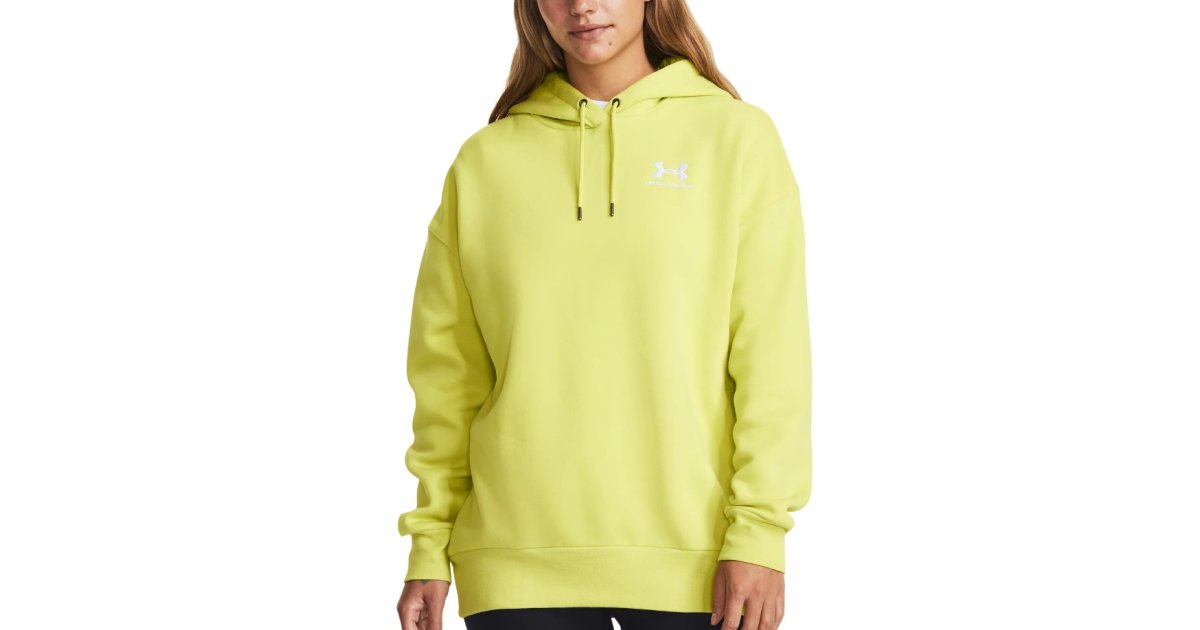 Суитчър Under Armour Essential Fleece OS Hoodie Жълто | 1379495-743, 1