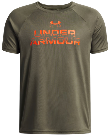 Тениска Under Armour Tech Split Wordmark Short Sleeve T-Shirt Зелено | 1383010-390, 0