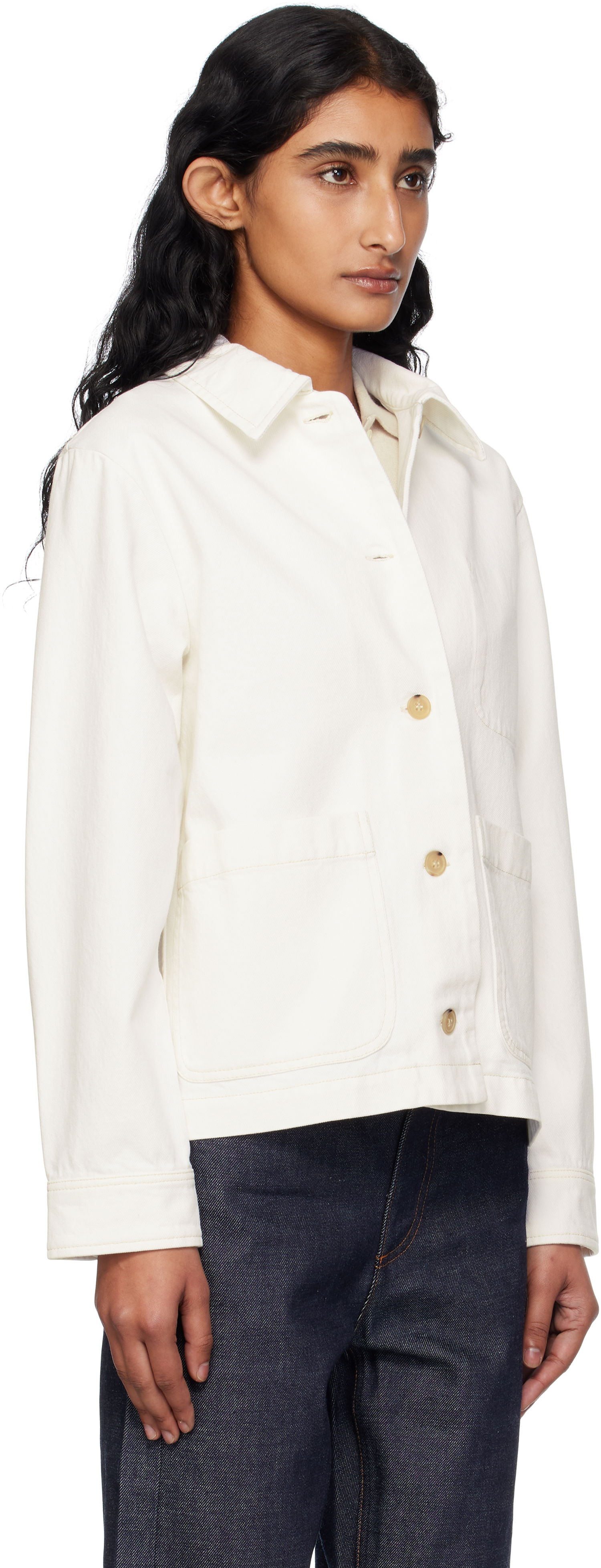 Яке A.P.C. A.P.C. Nikkie Denim Jacket Бяло | COGZV-F02937, 1