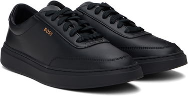 Кецове и обувки BOSS BOSS Coated-Leather Logo Черно | 50536504, 3