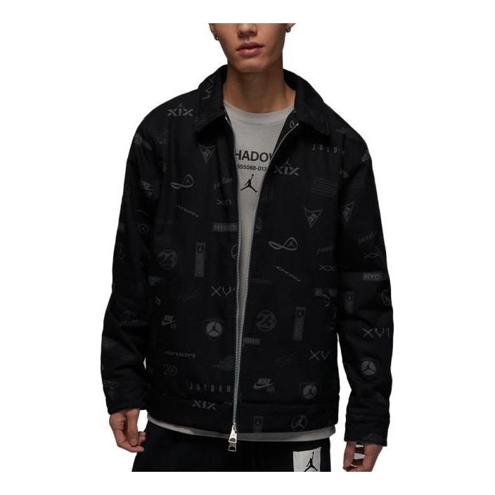 Яке бомбър Jordan Flight Heritage Graphic Jacket Черно | DV7564-010