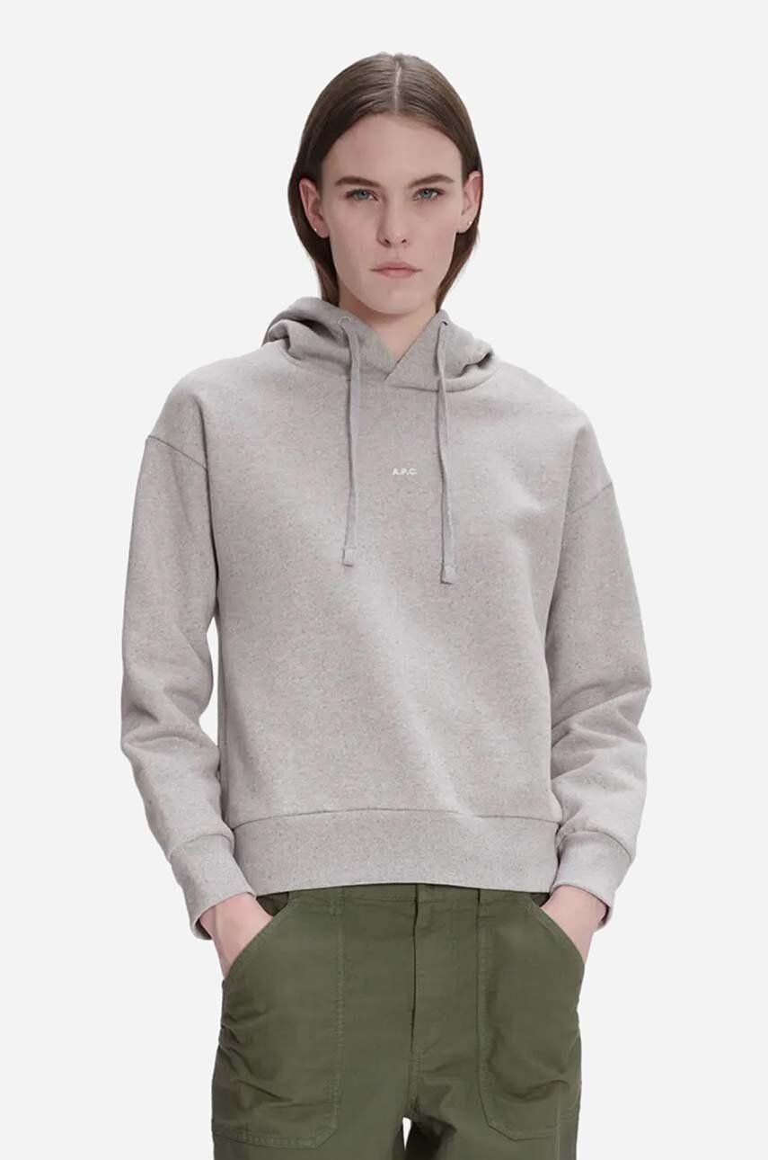 Суитчър A.P.C. Hoodie Christina Cropped Сиво | COFDZ.F27624, 0