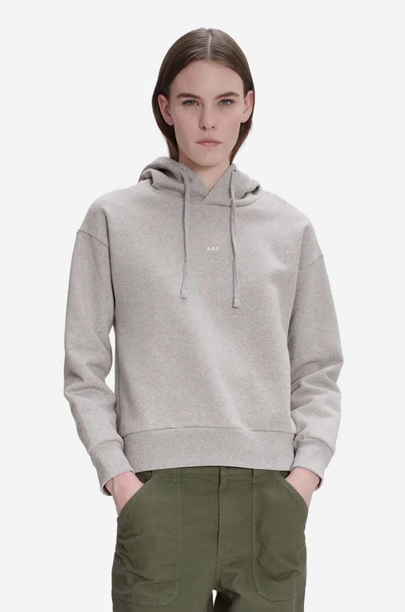 Суитчър A.P.C. Hoodie Christina Cropped Сиво | COFDZ.F27624