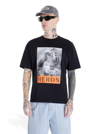 Тениска HERON PRESTON NF Heron BW Черно | HMAA032C99JER0031010