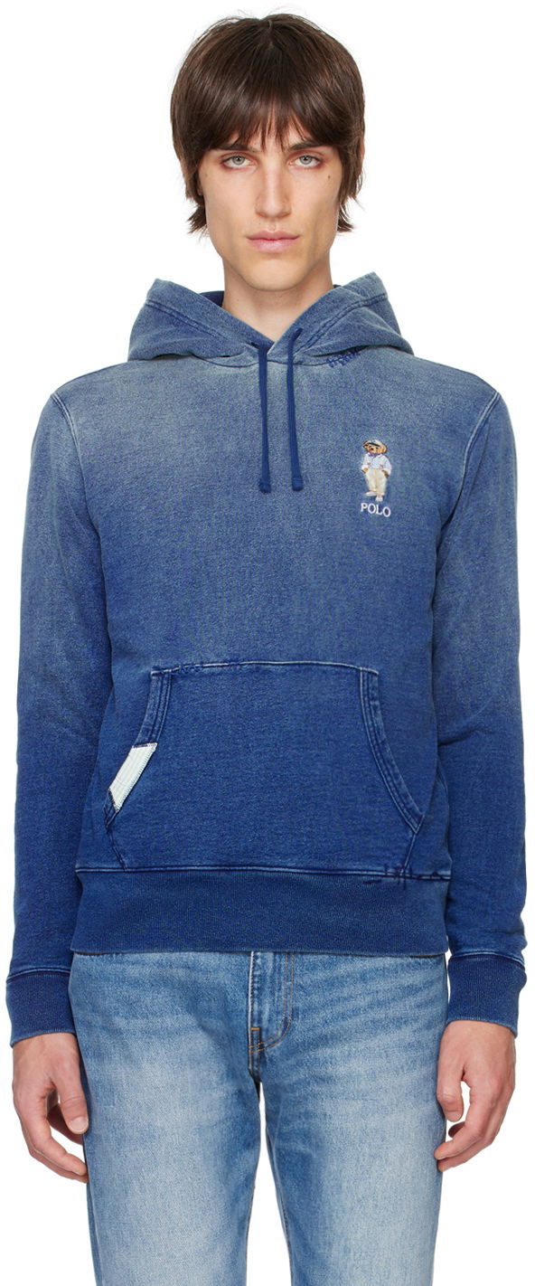 Суитчър Polo by Ralph Lauren Hoodie Bear French Terry Синьо | 710941871001