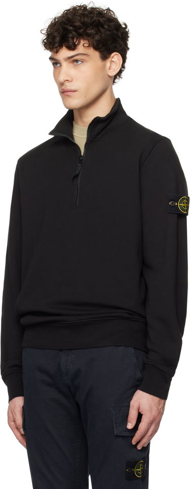 Суитчър Stone Island Fleece Sweatshirt Черно | K1S156100619S0051, 3