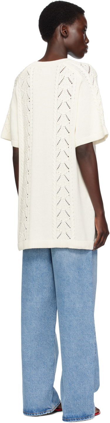Пуловер Loulou de Saison Loulou de Saison Arman Knit Top Бяло | ARMAN, 2