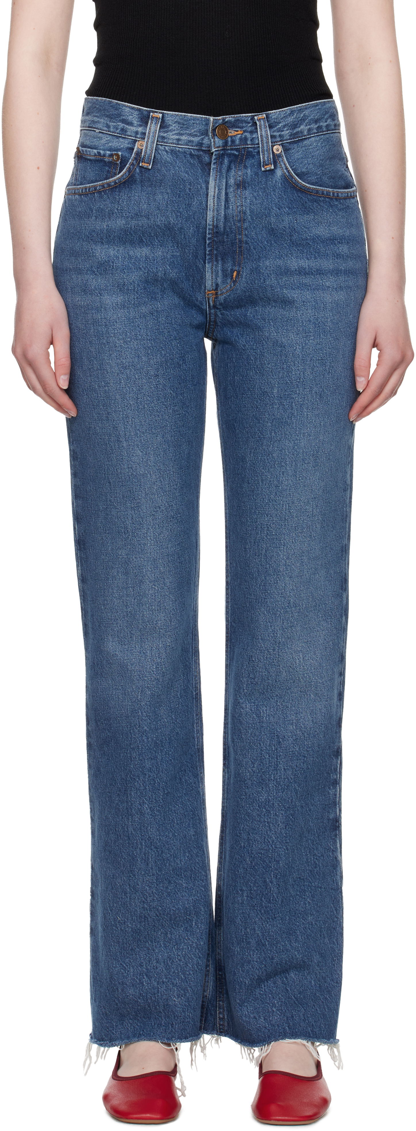 Дънки AGOLDE AGOLDE Leena Jeans Синьо | A218-1535, 0