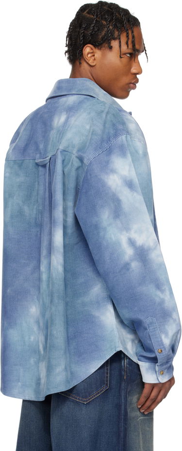 Риза ERL ERL Tie-Dye Corduroy Overshirt Синьо | ERL10B007, 2