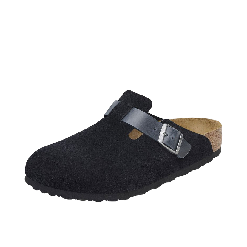 Кецове и обувки Birkenstock Boston Mixed Leather Narrow Fit Clog Черно | 1028174