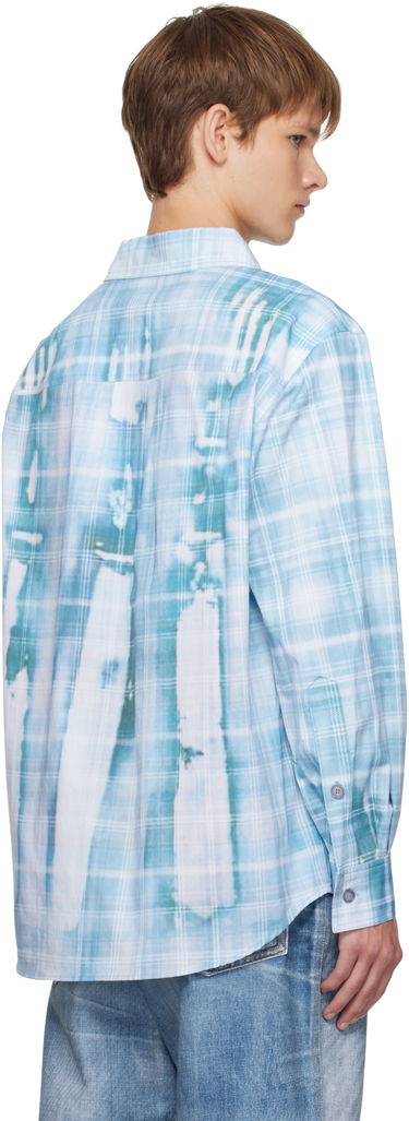 Риза Andersson Bell Andersson Bell Trompe L'oeil Printed Check Shirt Синьо | atb1340m, 2