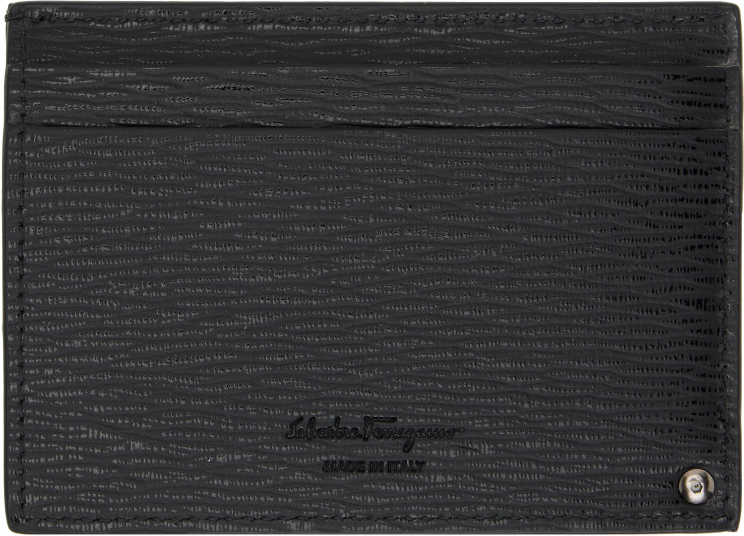 Портфейл FERRAGAMO Salvatore Ferragamo Gancini Card Holder Черно | 733292, 1