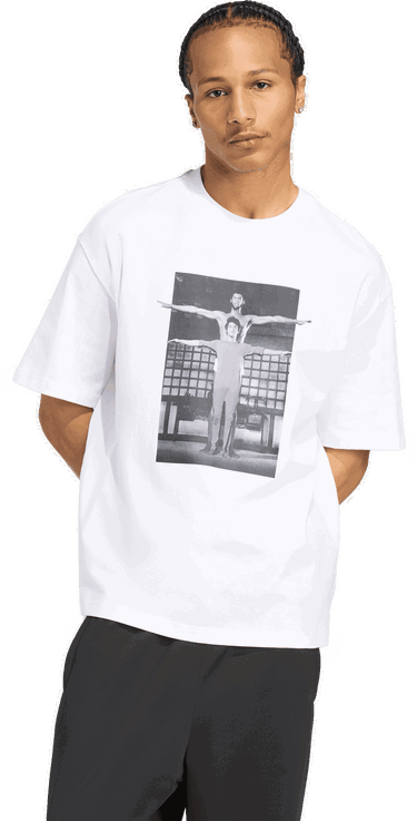 Тениска adidas Performance Hot Shot Graphic Tee Бяло | JZ7907, 2