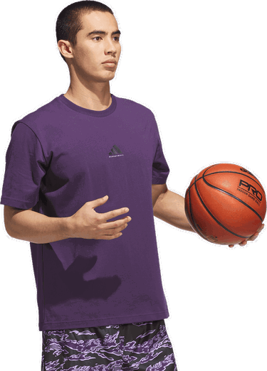 Тениска adidas Originals Basketball Graphic T-Shirt Лилаво | jm6844, 3