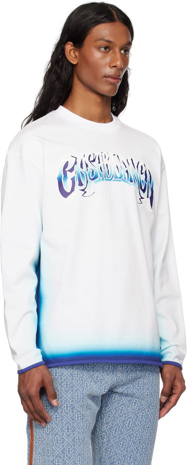 Пуловер Casablanca Casablanca Fade Long Sleeve T-Shirt Бяло | MS25-JTP-350-02, 1