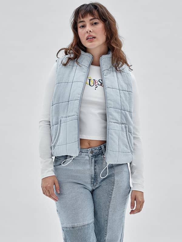 Жилетка GUESS Cotton Puffer Синьо | W2RXN4D4RF0, 0