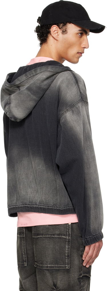Суитчър We11done We11done Zip-Up Denim Hoodie Сиво | WD-DJ1-25-317-U-BK, 2