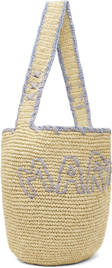 Голяма пазарска чанта Marni Nassa Medium Woven Raffia-Effect Tote with Red Embroidery Многоцветен | SBMP0256A0 P8561, 4