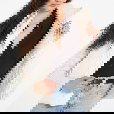 Пухо яке Tommy Hilfiger Modern Down Knit Mix Regular Jacket Бяло | WW0WW45738 YA8, 3