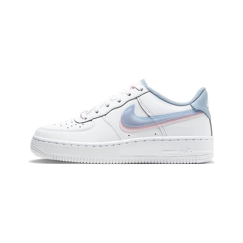 Кецове и обувки Nike Air Force 1 Low LV8 "Double Swoosh" GS Бяло | CW1574-100, 0
