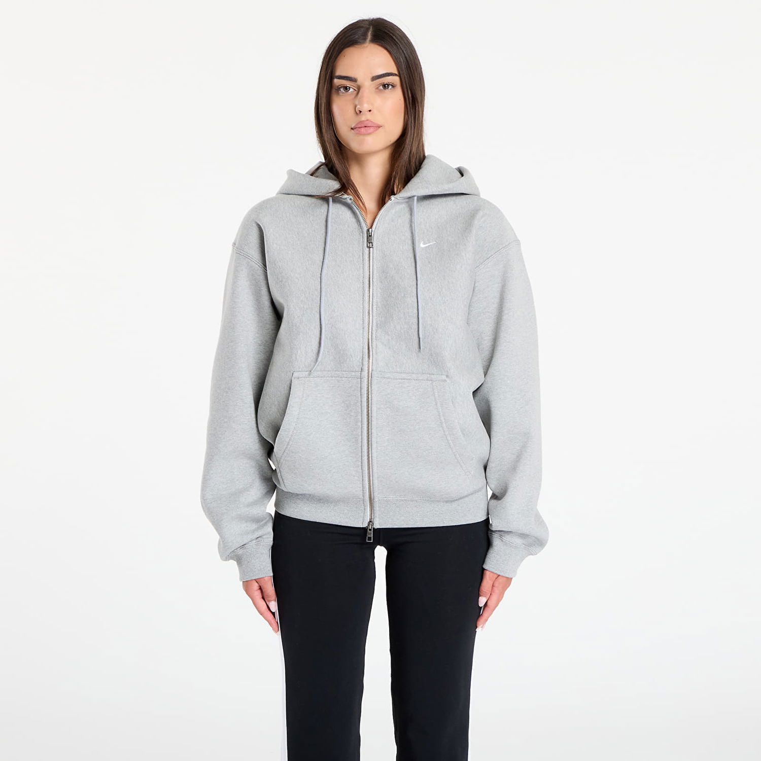 Суитчър Nike Solo Swoosh Full-Zip Fleece Hoodie Сиво | HV1084-063, 1