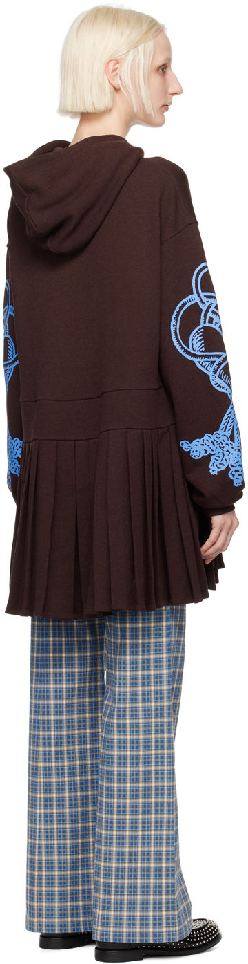 Суитчър Chopova Lowena Cloudy Girl Print Hooded Dress Кафяво | 1263, 2