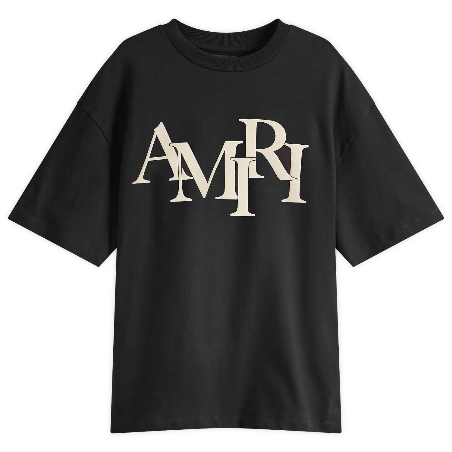 Тениска AMIRI Staggered Logo Черно | AMJYTE1078-001, 0