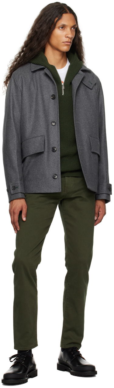 Пуловер Paul Smith PS Paul Smith Half-Zip Knit Hoodie Зелено | M2R-234Y-L21938-39, 3