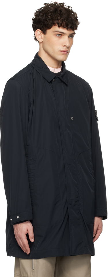 Дъждобран Stone Island Stone Island Micro Twill Coat Тъмно синьо | K1S15 7100009 S0026, 1