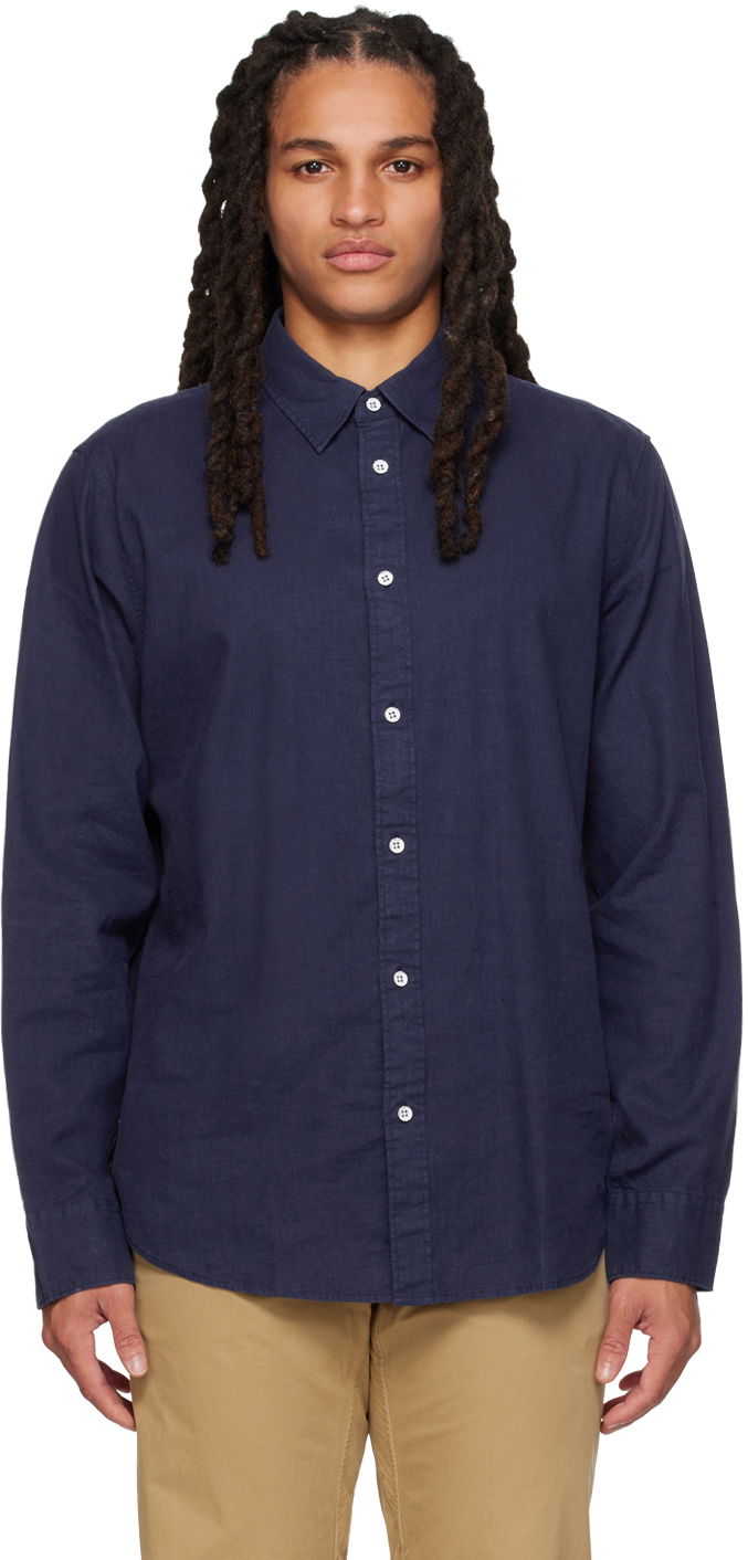 Риза rag & bone Rag & Bone Gus Button-Down Shirt Тъмно синьо | MBW23PA440CHML, 0