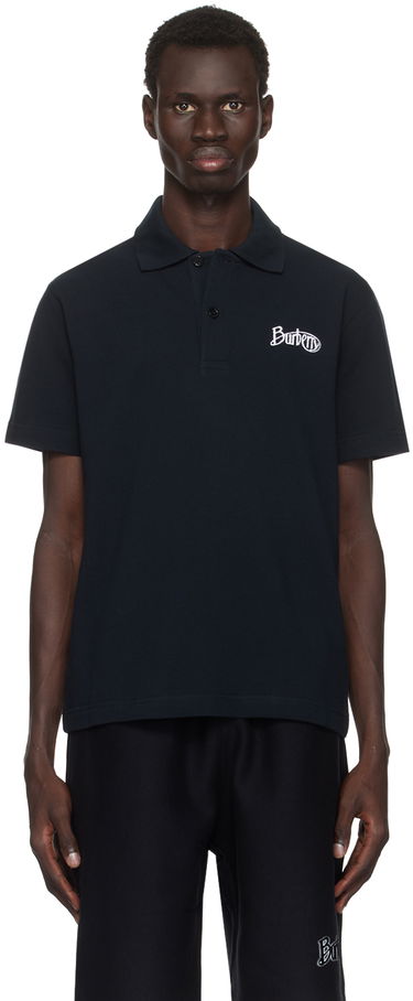 Поло тениска Burberry Cotton Polo Тъмно синьо | 8097528, 0