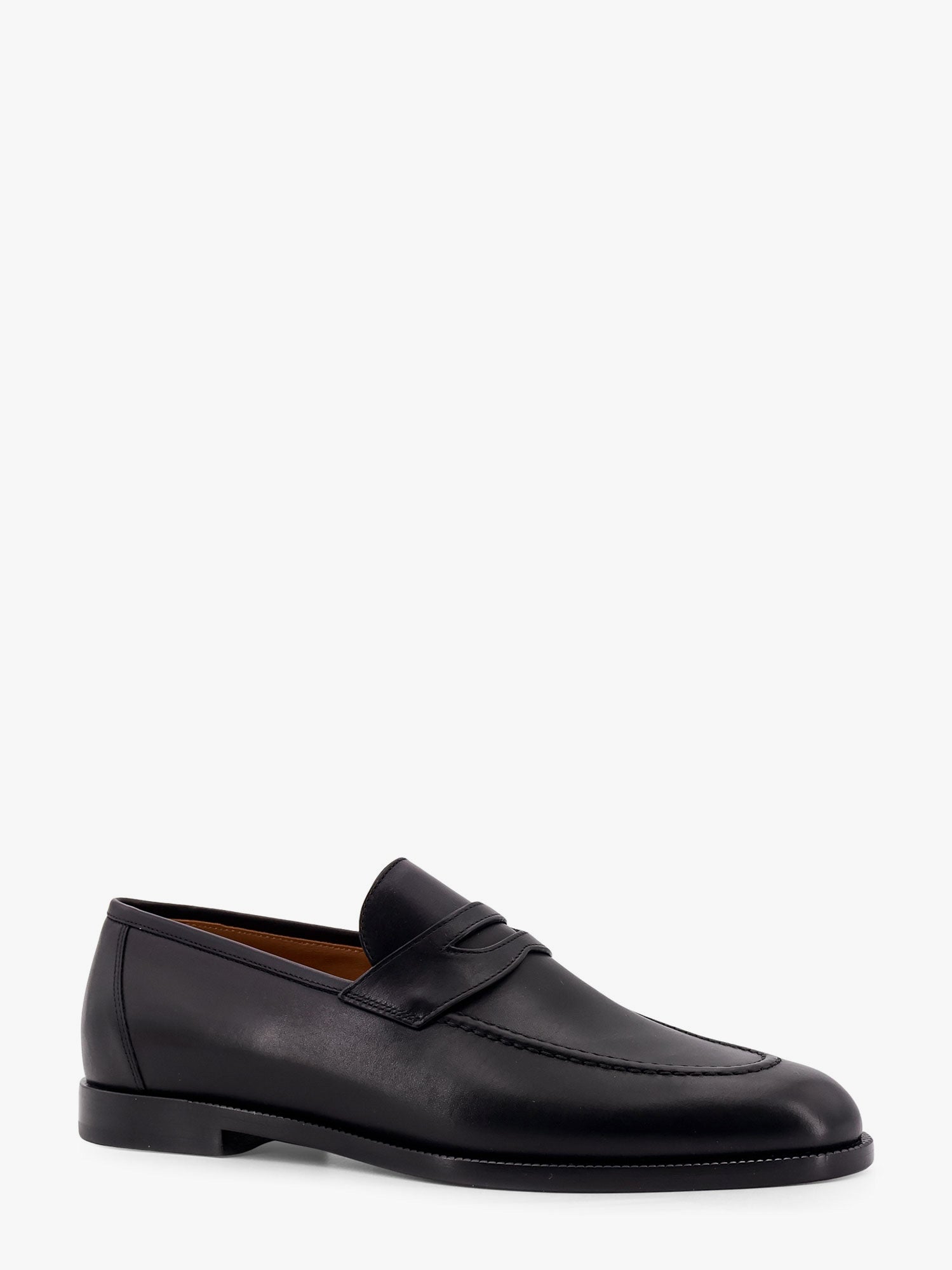 Кецове и обувки Loro Piana Black Leather Loafers Черно | FAP54288000, 1