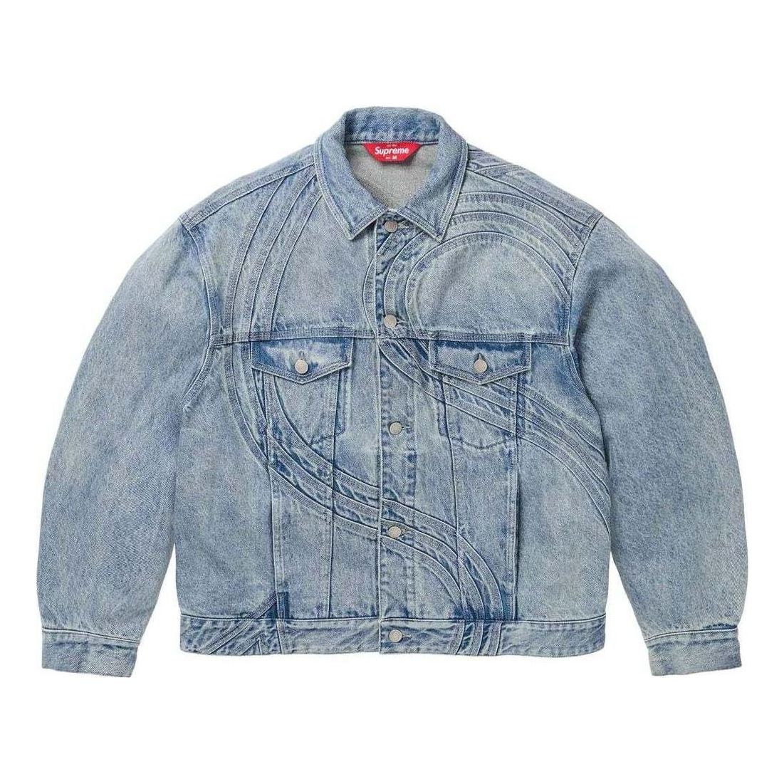 Яке Supreme S Logo Denim Trucker Jacket Синьо | SUP-SS24-056, 0