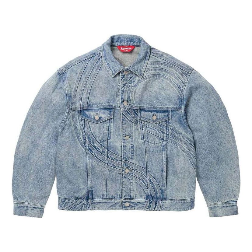 Яке Supreme S Logo Denim Trucker Jacket Синьо | SUP-SS24-056