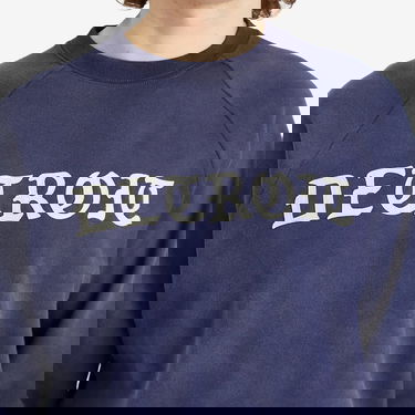 Суитчър BEAMS Faded Print Raglan Sweatshirt Синьо | 1113-1280-146-79, 5