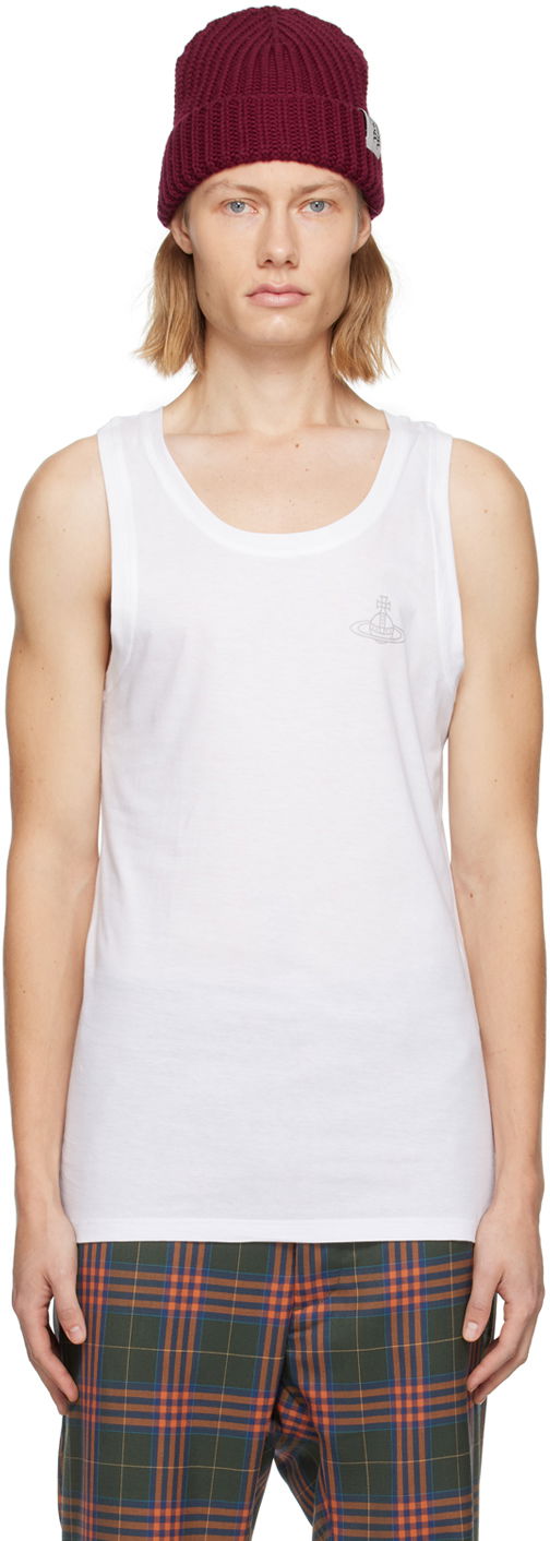 Потник Vivienne Westwood Two-Pack White Graphic Print Tank Top Бяло | 81060007-J001O-