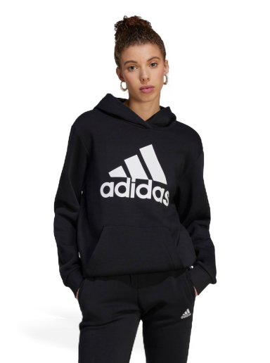 Суитчър adidas Performance Sportswear Essentials Logo Boyfriend Fleece Hoodie Черно | HZ5804