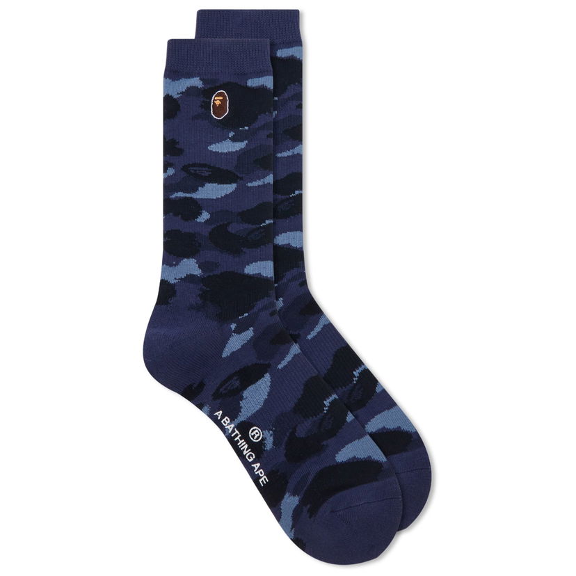 Чорапи BAPE A Bathing Ape Colour Camo One Point Socks Тъмно синьо | 001SOK301003M-NVY