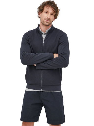 Суитчър BOSS Cotton Zip-Up Sweatshirt Тъмно синьо | 50468543